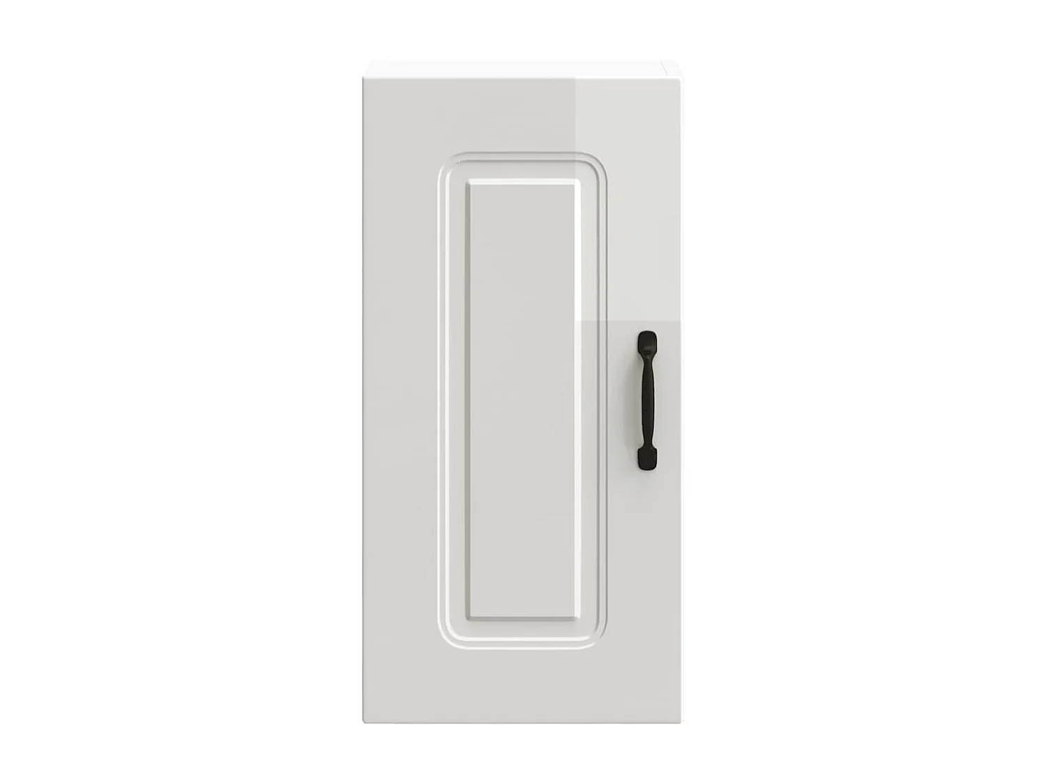 Armoire murale de cuisine Kalmar blanc brillant bois ingénierie