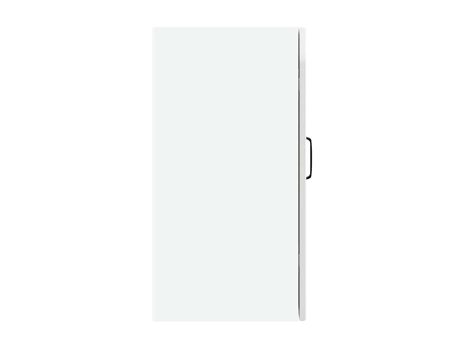 Armoire murale de cuisine Kalmar blanc brillant bois ingénierie