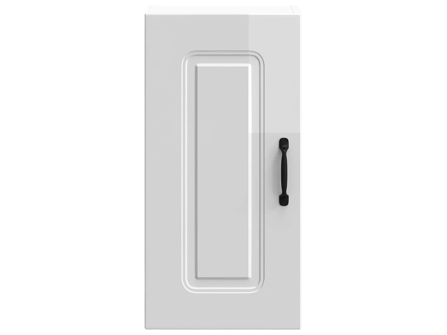 Armoire murale de cuisine Kalmar blanc brillant bois ingénierie