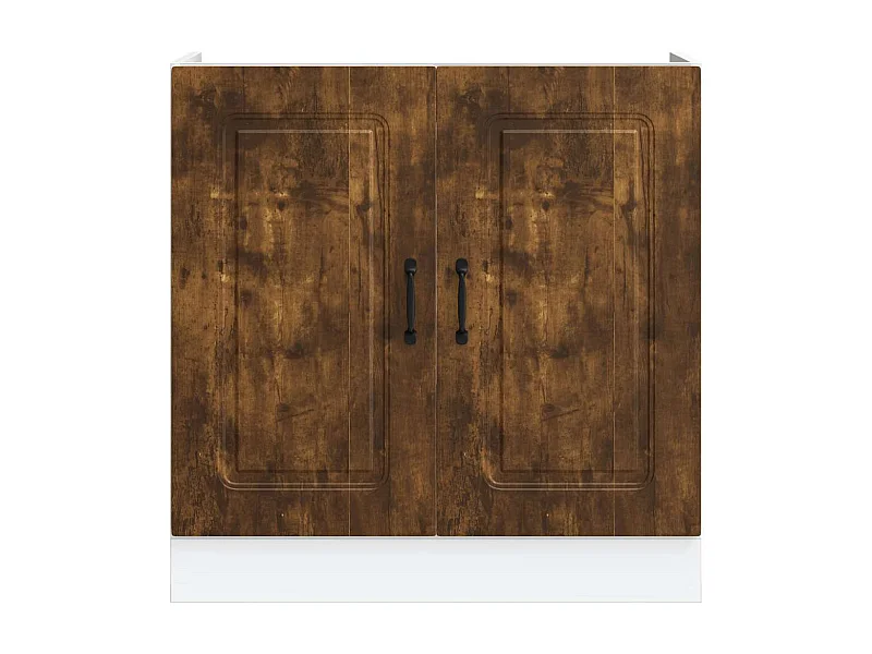 Spoelbakonderkast Kalmar 80x46x81,5cm bewerkt hout gerookteiken