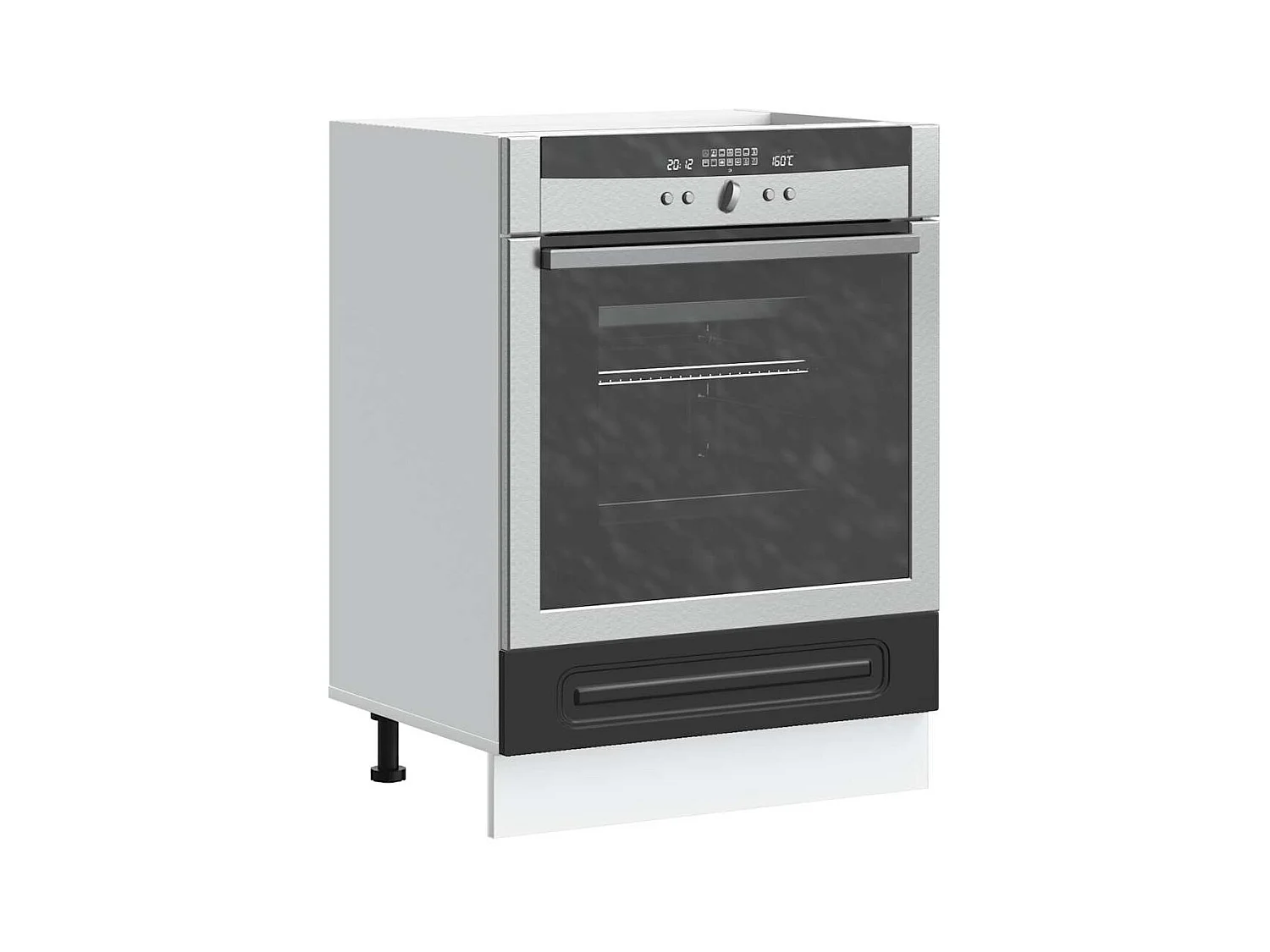 Herdumbauschrank Kalmar Schwarz Holzwerkstoff