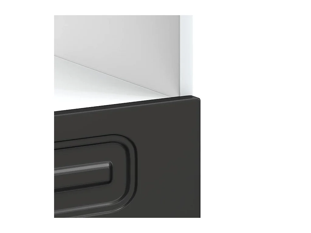 Herdumbauschrank Kalmar Schwarz Holzwerkstoff