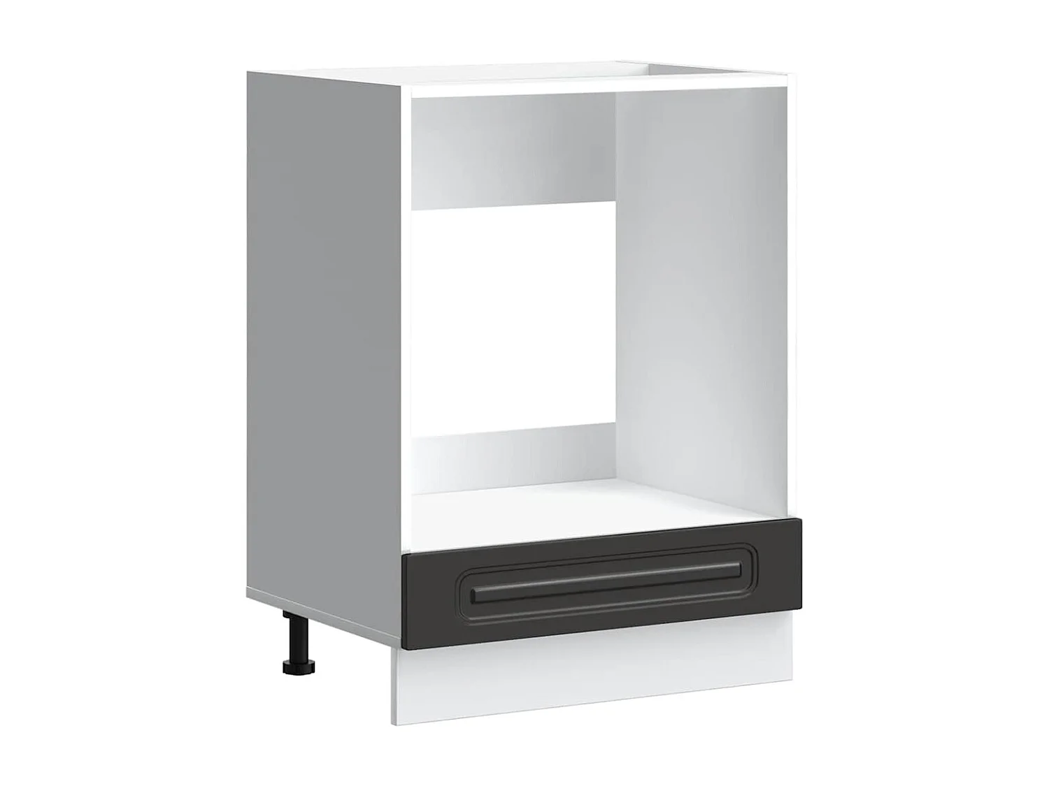 Armoire à four Kalmar noir bois d'ingénierie