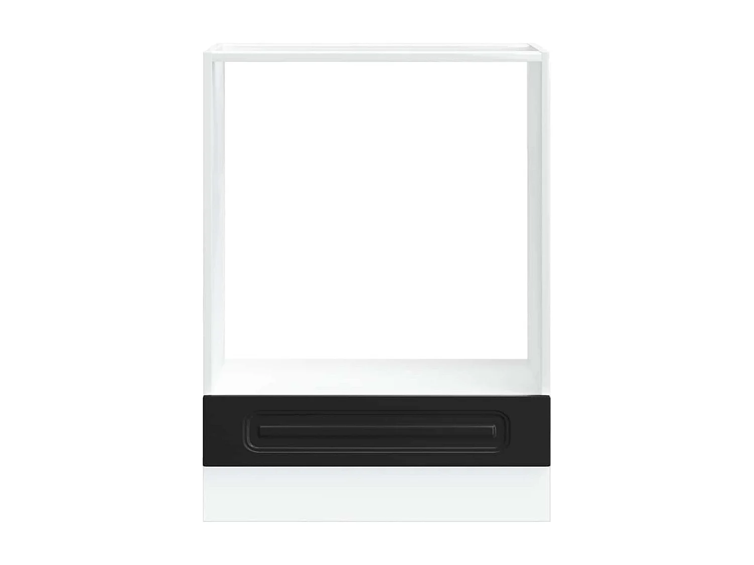 Armoire à four Kalmar noir bois d'ingénierie