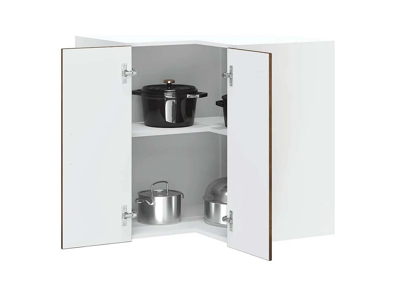 Keukenwandhoekkast Kalmar bewerkt hout gerookt eikenkleurig