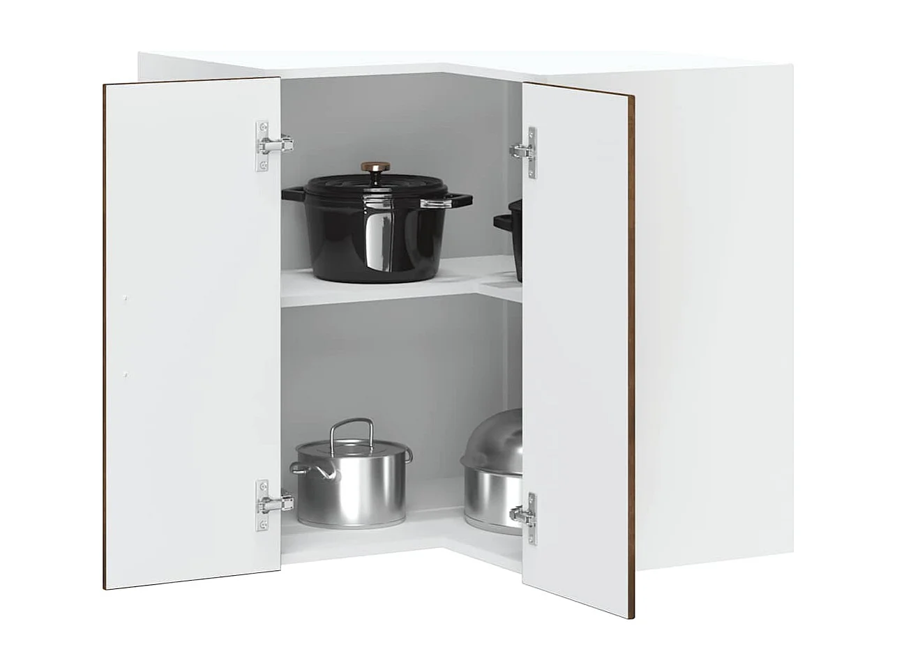 Armoire murale d'angle de cuisine Kalmar chêne fumé