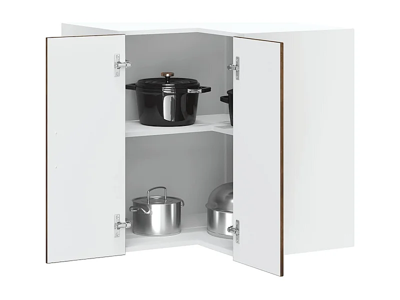 Armoire murale d'angle de cuisine Kalmar chêne fumé