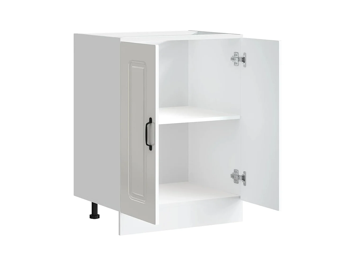 Meuble bas pour évier Kalmar blanc brillant 60x46x81,5 cm