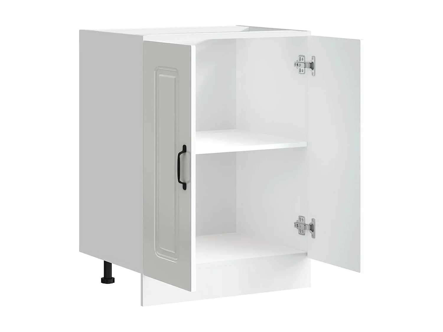 Meuble bas pour évier Kalmar blanc brillant 60x46x81,5 cm