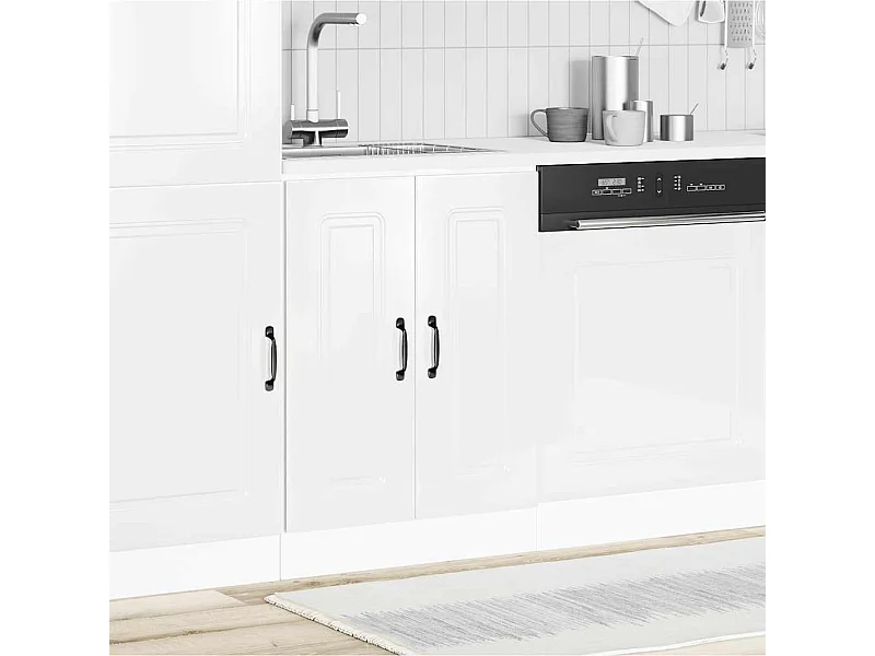 Armário baixo lavatório Kalmar branco alto brilho 60x46x81,5 cm