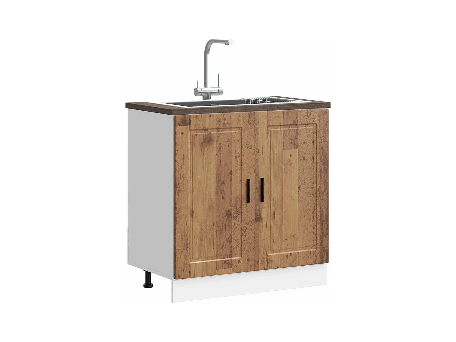 Meuble bas pour évier Porto vieux bois bois ingénierie