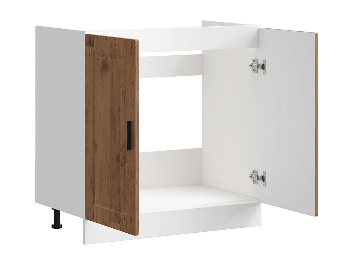 Meuble bas pour évier Porto vieux bois bois ingénierie