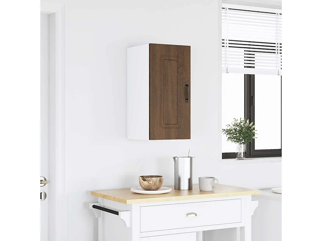 Armoire murale de cuisine Kalmar chêne marron bois d'ingénierie