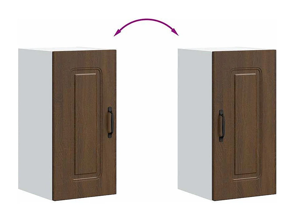 Armoire murale de cuisine Kalmar chêne marron bois d'ingénierie