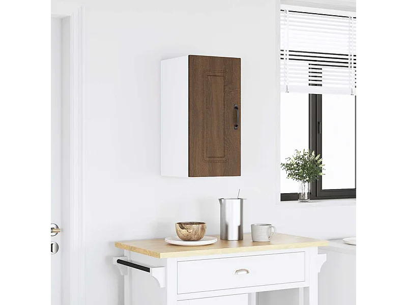 Armoire murale de cuisine Kalmar chêne marron bois d'ingénierie