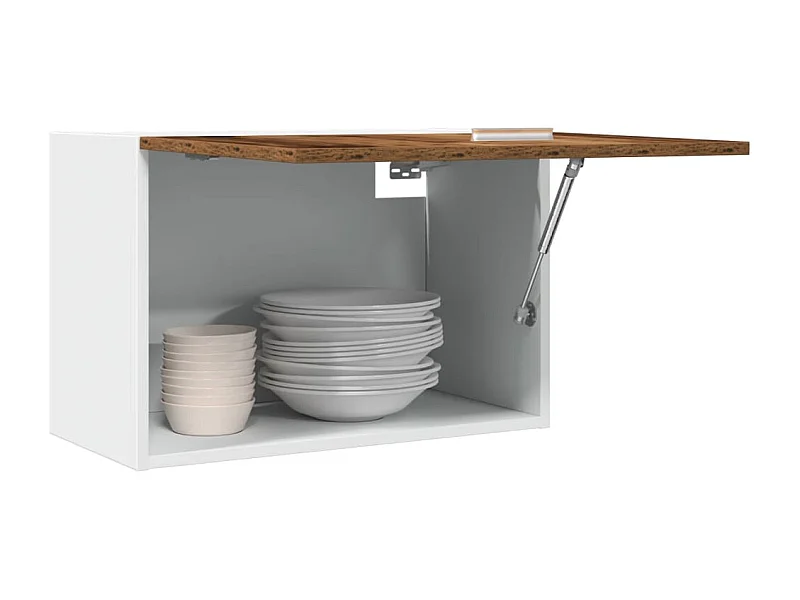 Hangkast Lyon 60x31x40 cm bewerkt hout oud houtkleurig