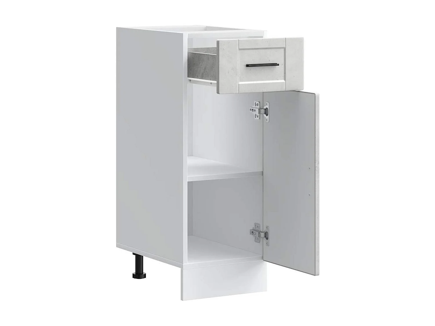 Armoire de cuisine Porto gris béton bois d'ingénierie