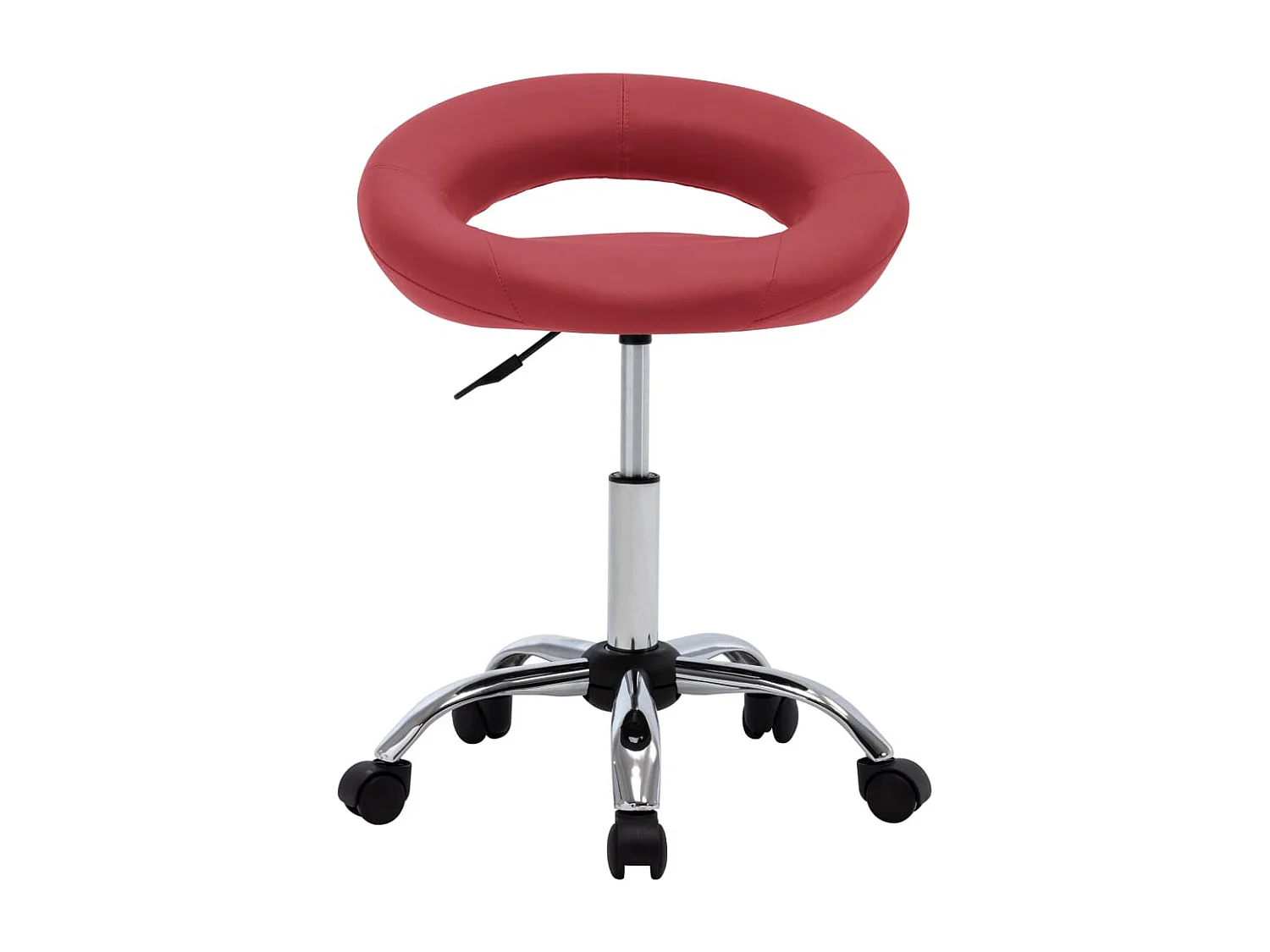 Chaise de travail roulante Rouge bordeaux Similicuir