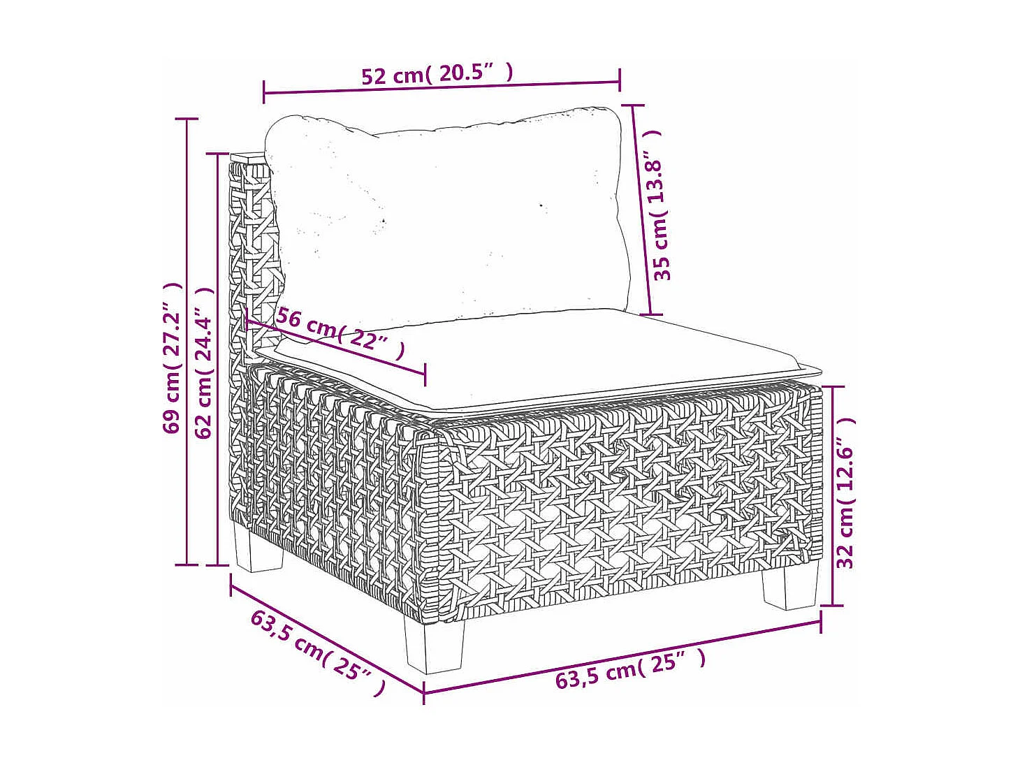 5-tlg. Garten-Sofagarnitur mit Kissen Beige Poly Rattan