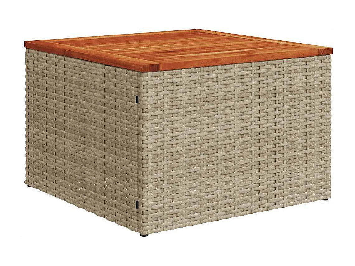 6-tlg. Garten-Sofagarnitur mit Kissen Beige Poly Rattan