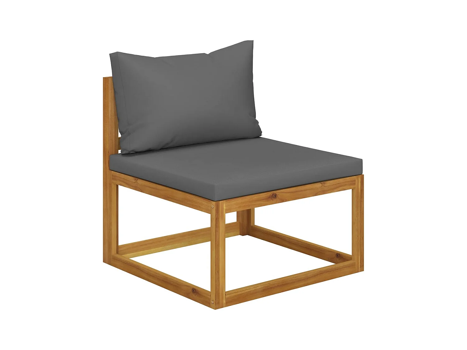 Set muebles de jardín 5 pzas con cojines madera maciza acacia