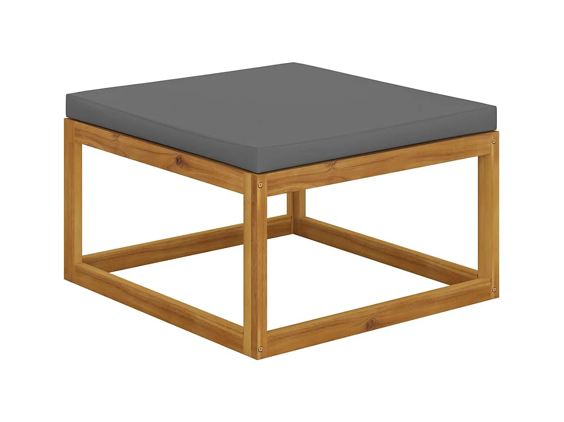 Set muebles de jardín 5 pzas con cojines madera maciza acacia