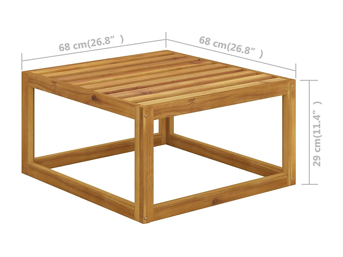 Set muebles de jardín 5 pzas con cojines madera maciza acacia