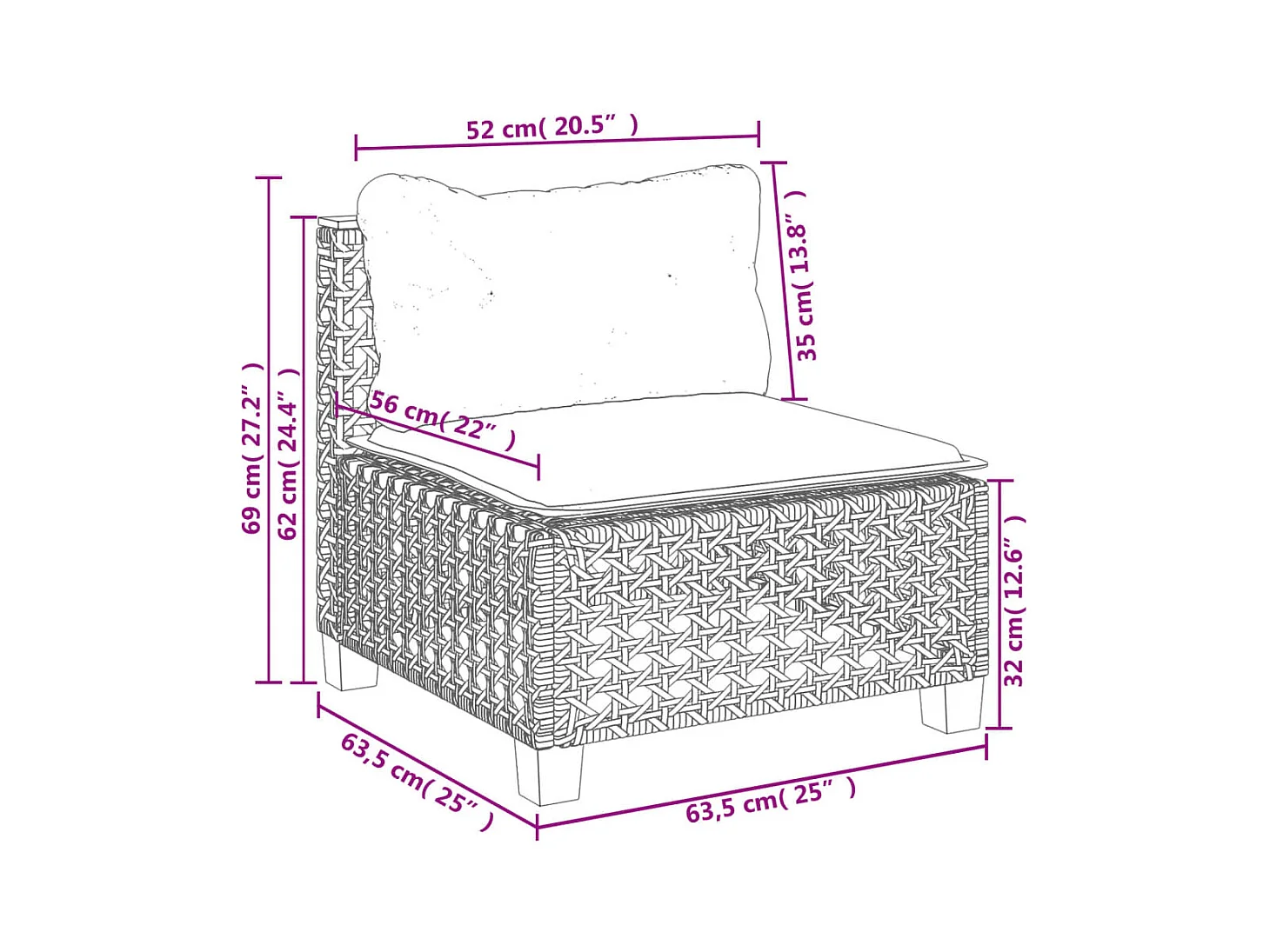 Salon de jardin avec coussins 9 pcs beige résine tressée