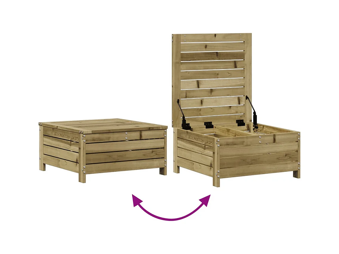 Set Divani da Giardino 8pz con Cuscini Legno Impregnato di Pino