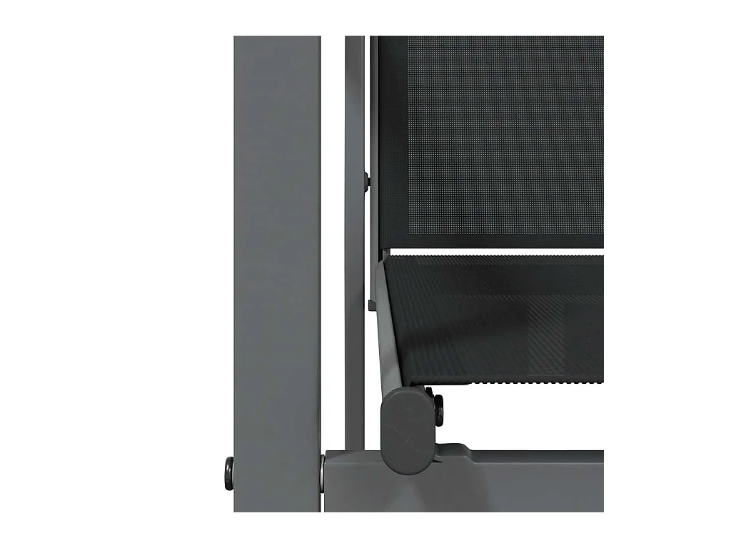 Ensemble à manger de jardin 7 pcs noir textilène et acier