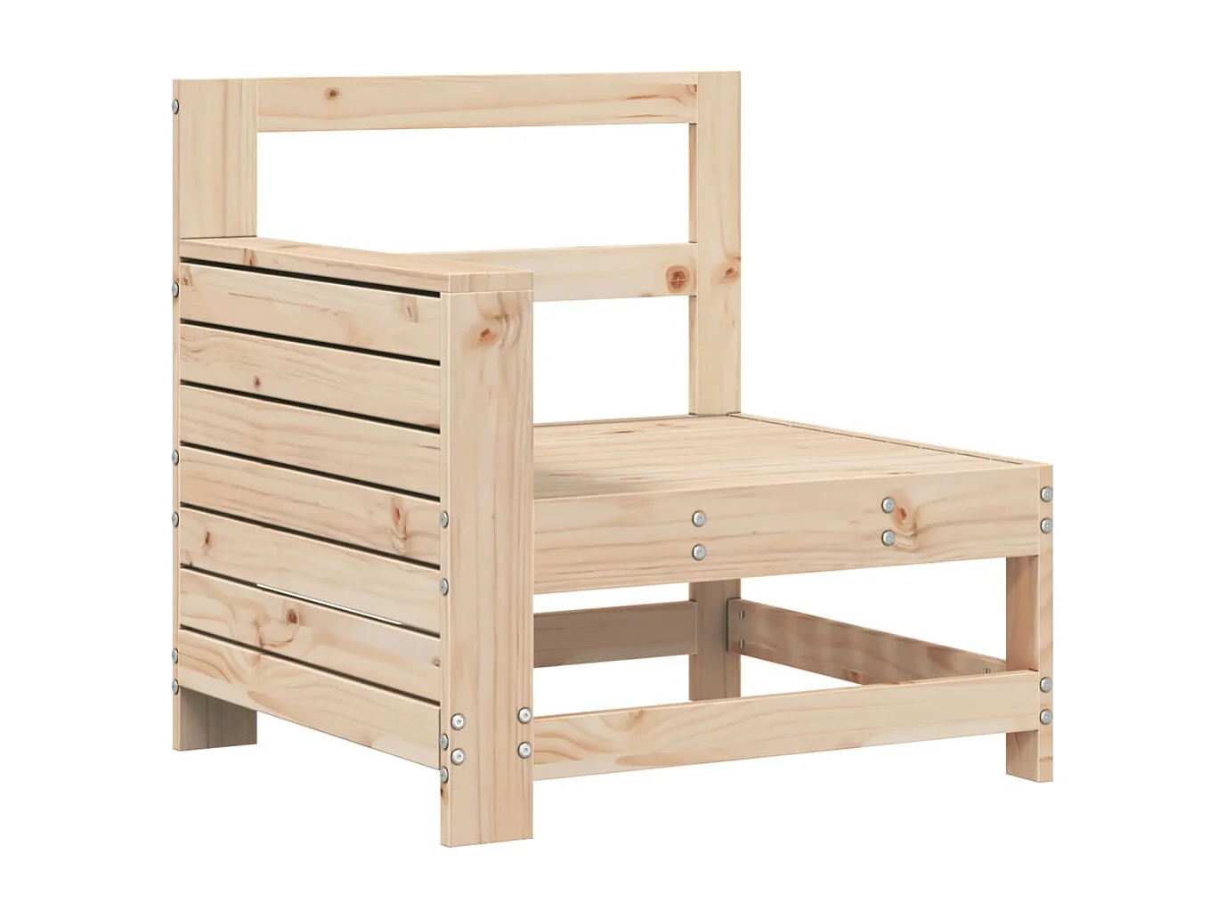 7 pcs conjunto de sofás para jardim madeira de pinho maciça