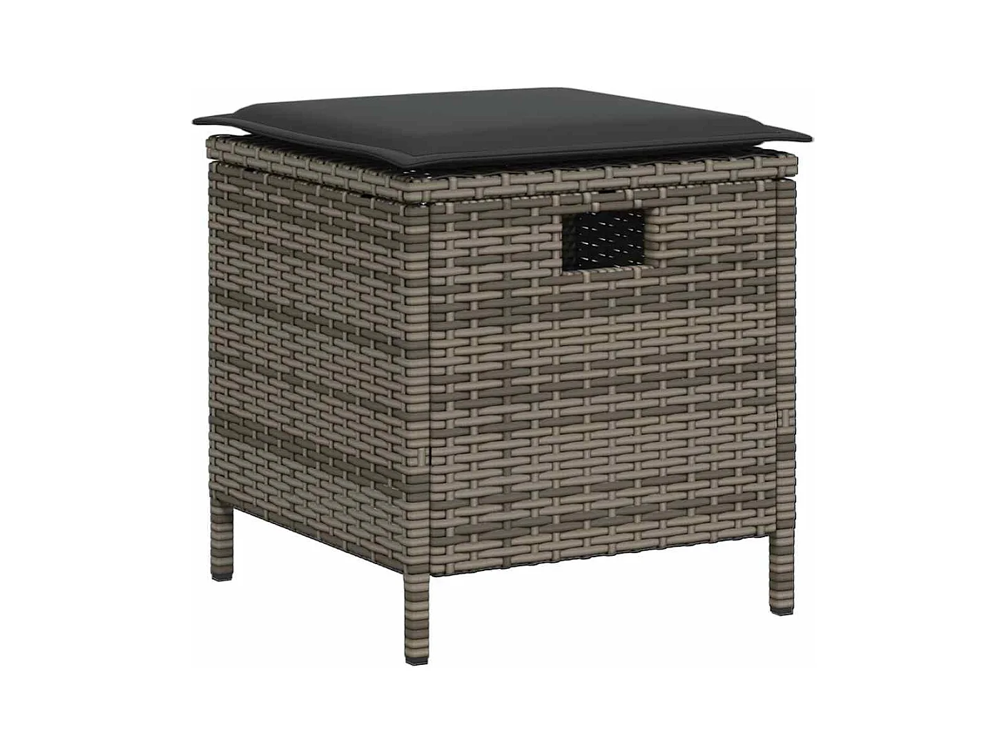 Juego de sofás de jardín en forma de L con cojines 6 pzas gris