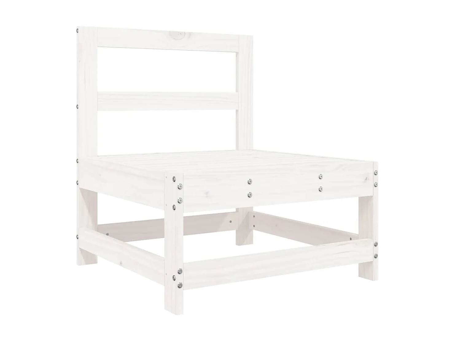 7-delige Loungeset massief grenenhout wit