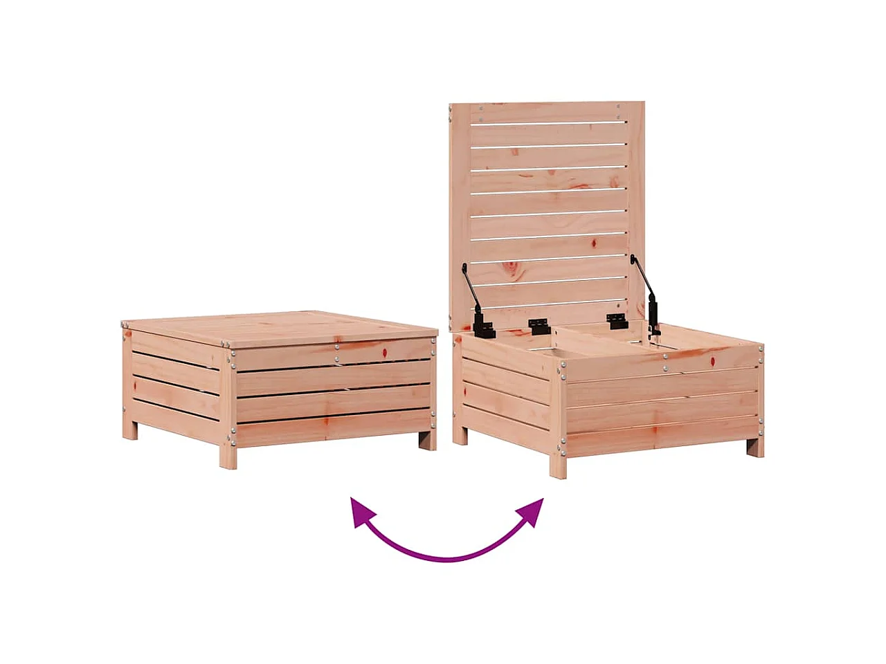 Salon de jardin 5 pcs avec coussins bois massif douglas