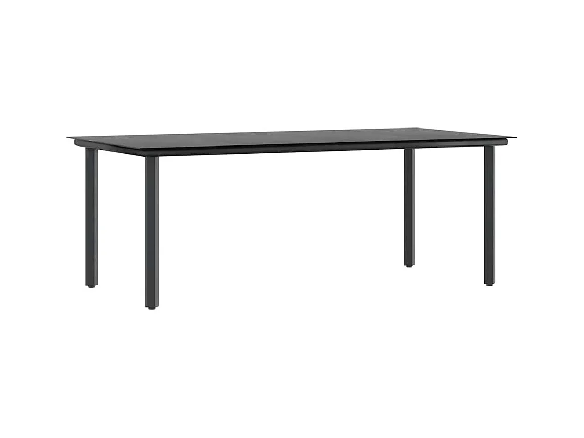 Ensemble à manger de jardin 9 pcs marron résine tressée verre