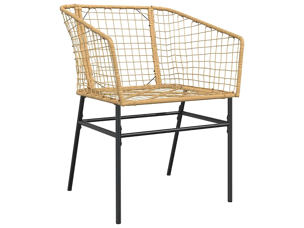 Set da Pranzo da Giardino 9 pz Polyrattan Vetro