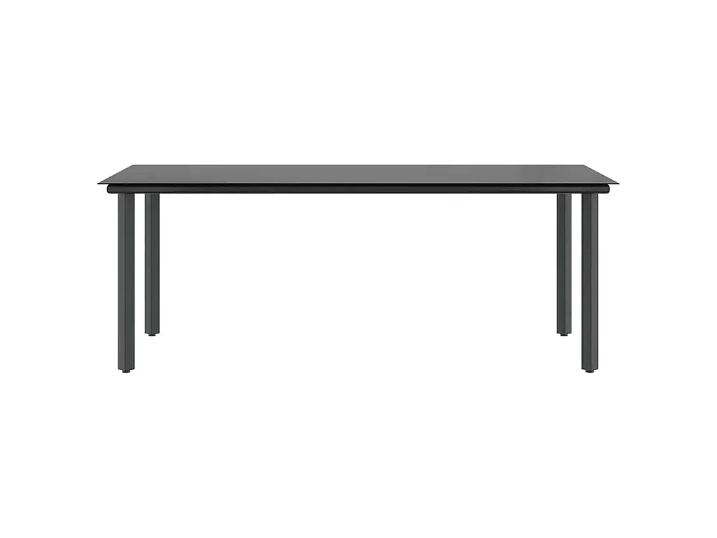 Set da Pranzo da Giardino 9 pz Polyrattan Vetro