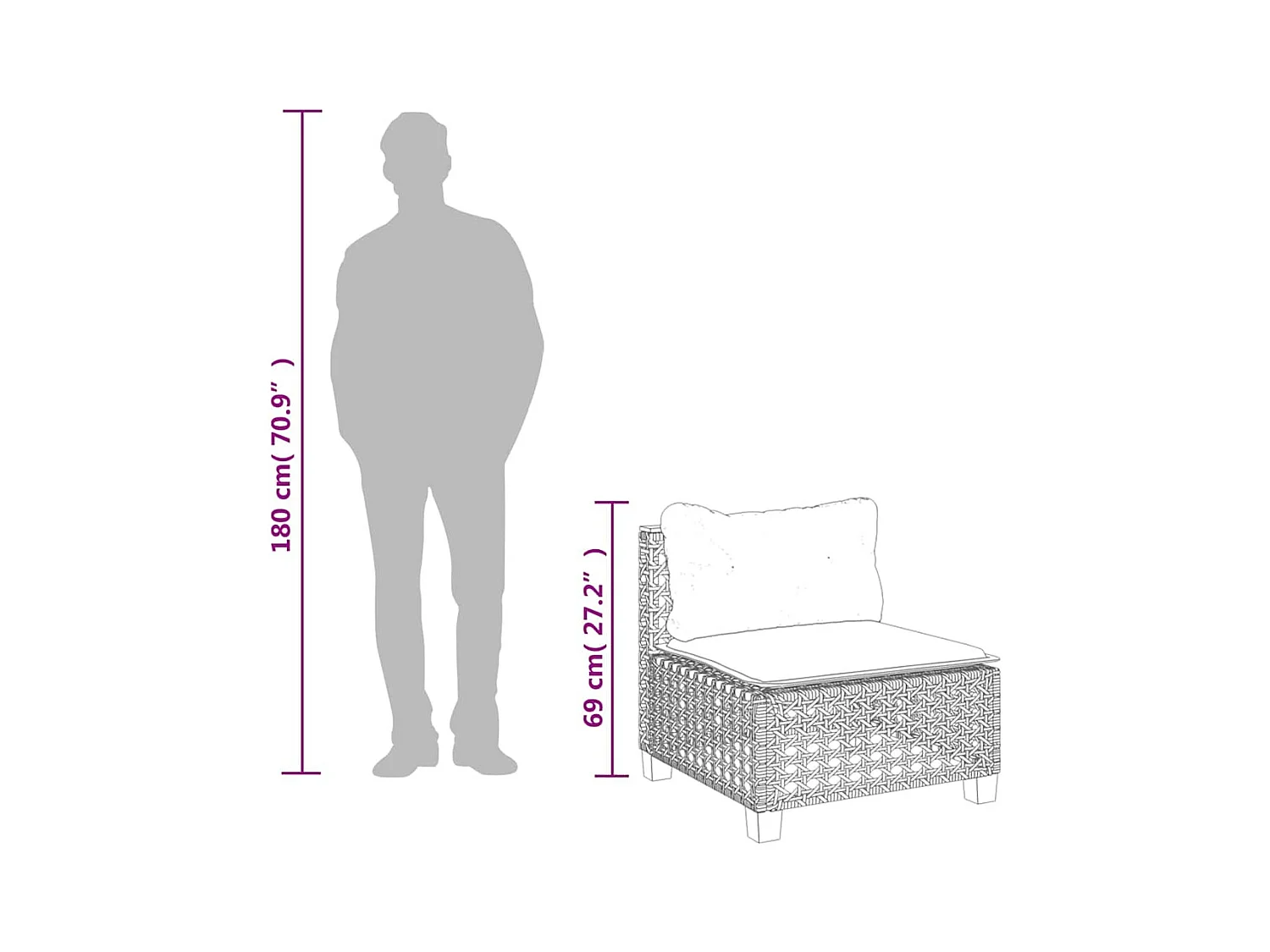 Salon de jardin avec coussins 4 pcs beige résine tressée