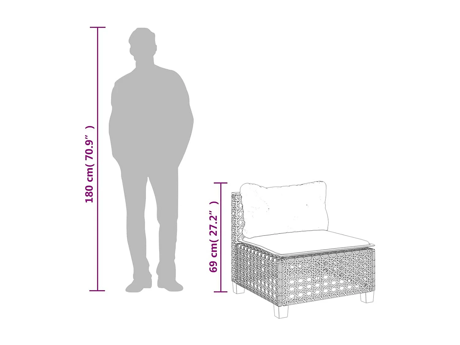 Salon de jardin avec coussins 4 pcs beige résine tressée