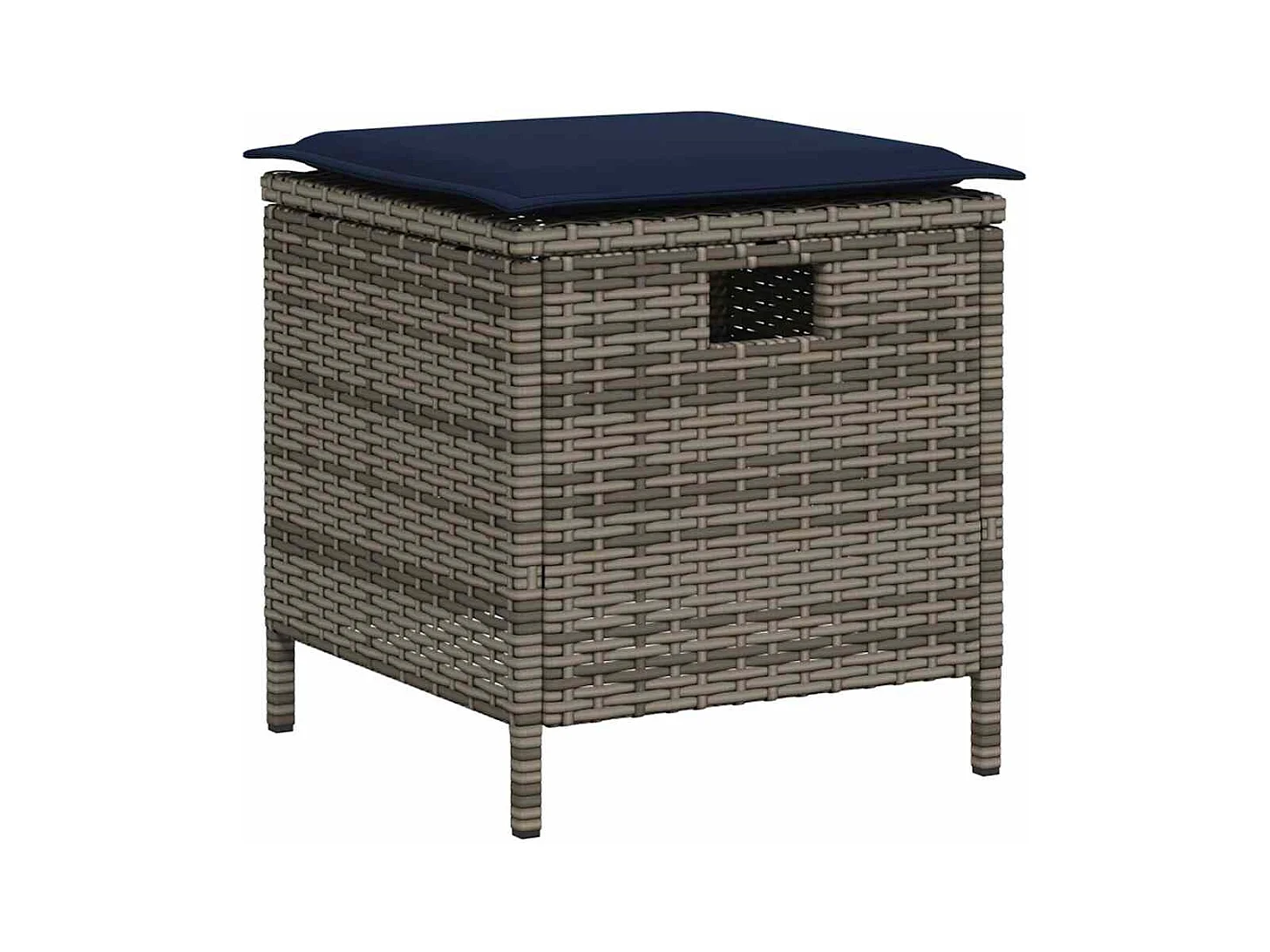 Set de sofás de jardín en forma de L con cojines 6 pzas gris