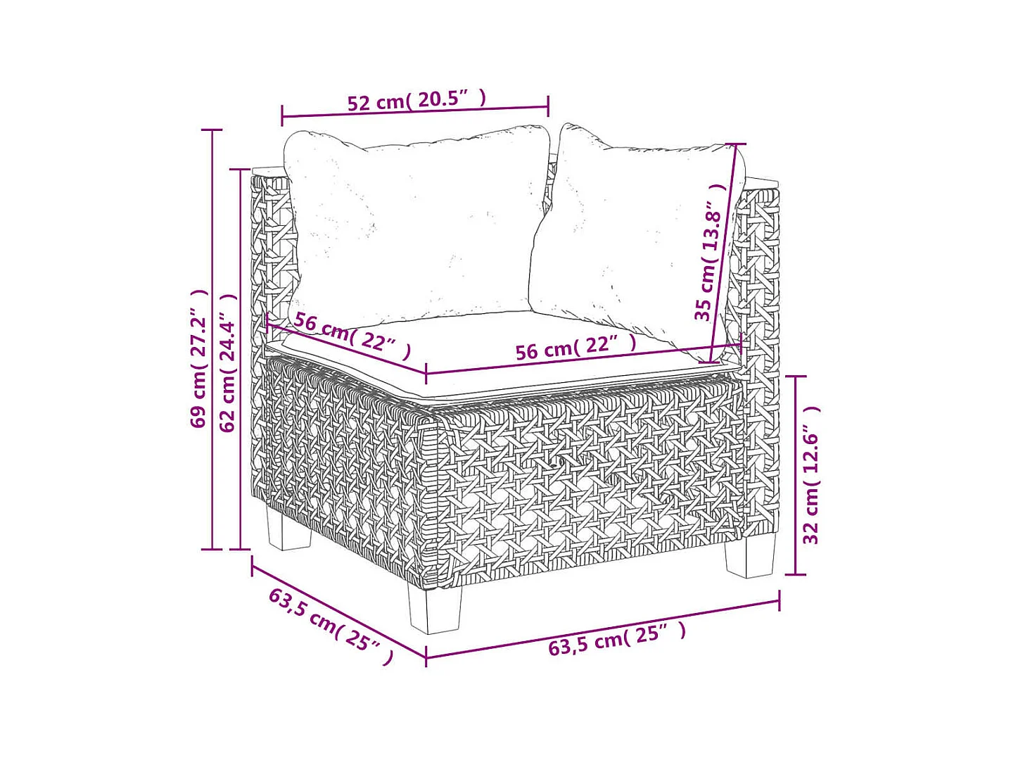 Salon de jardin avec coussins 9 pcs beige résine tressée