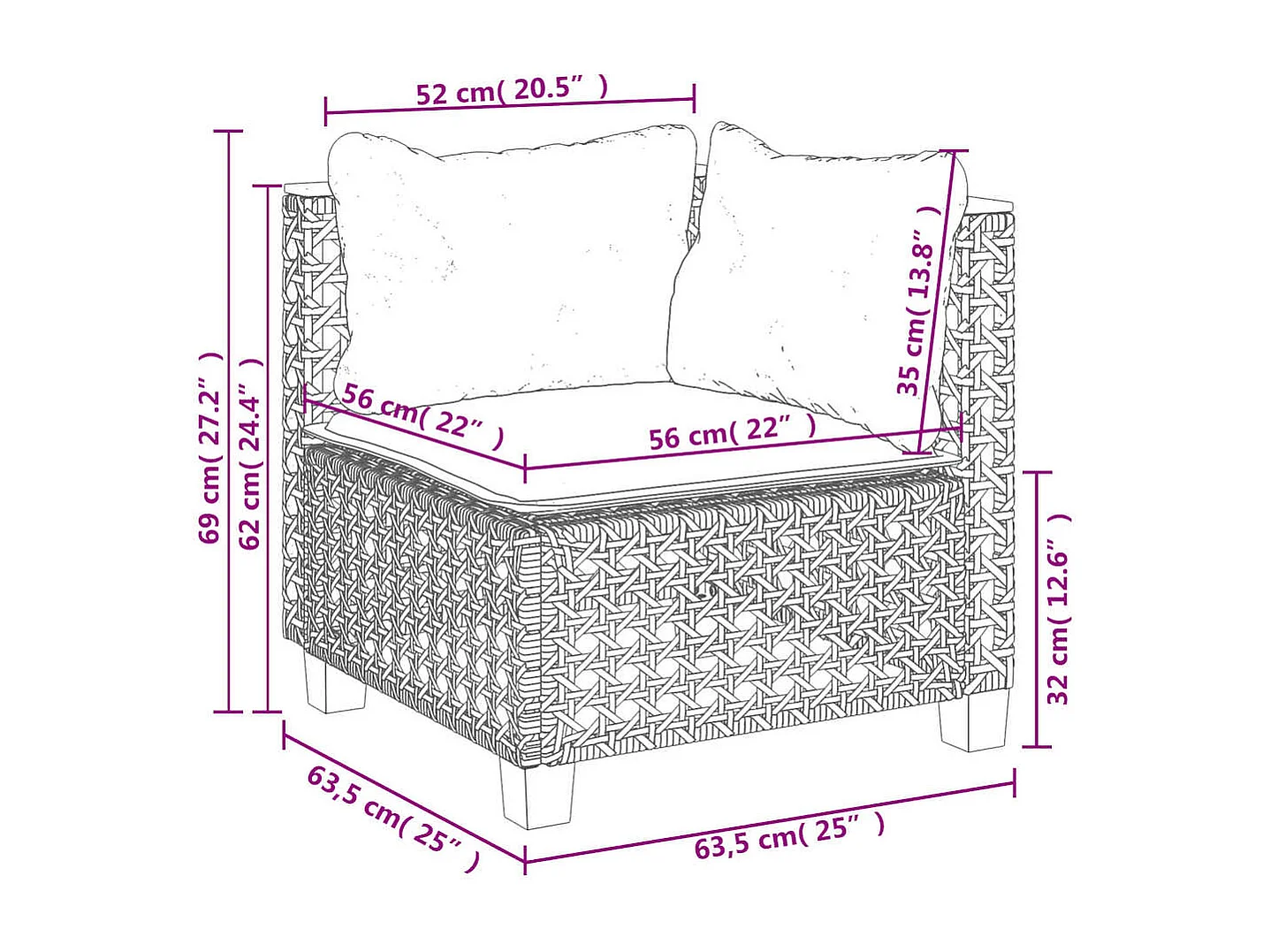 Salon de jardin avec coussins 9 pcs beige résine tressée