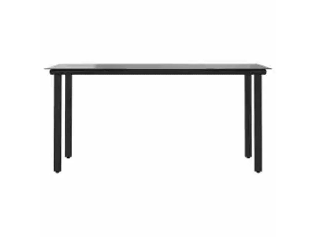 7-delige Tuinset poly rattan glas bruin