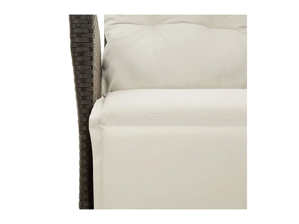 Set da Pranzo da Giardino 7 pz Nero con Cuscini in Polyrattan