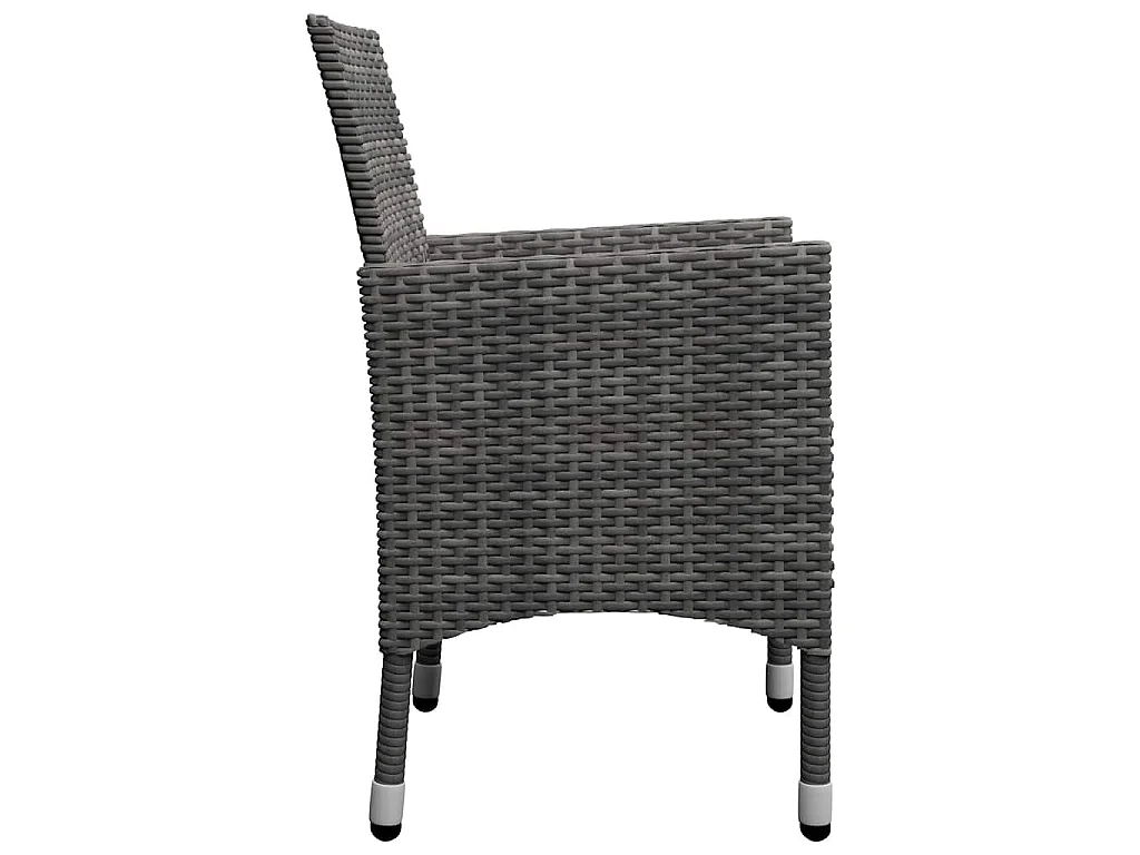 Ensemble à manger de jardin 5 pcs Gris