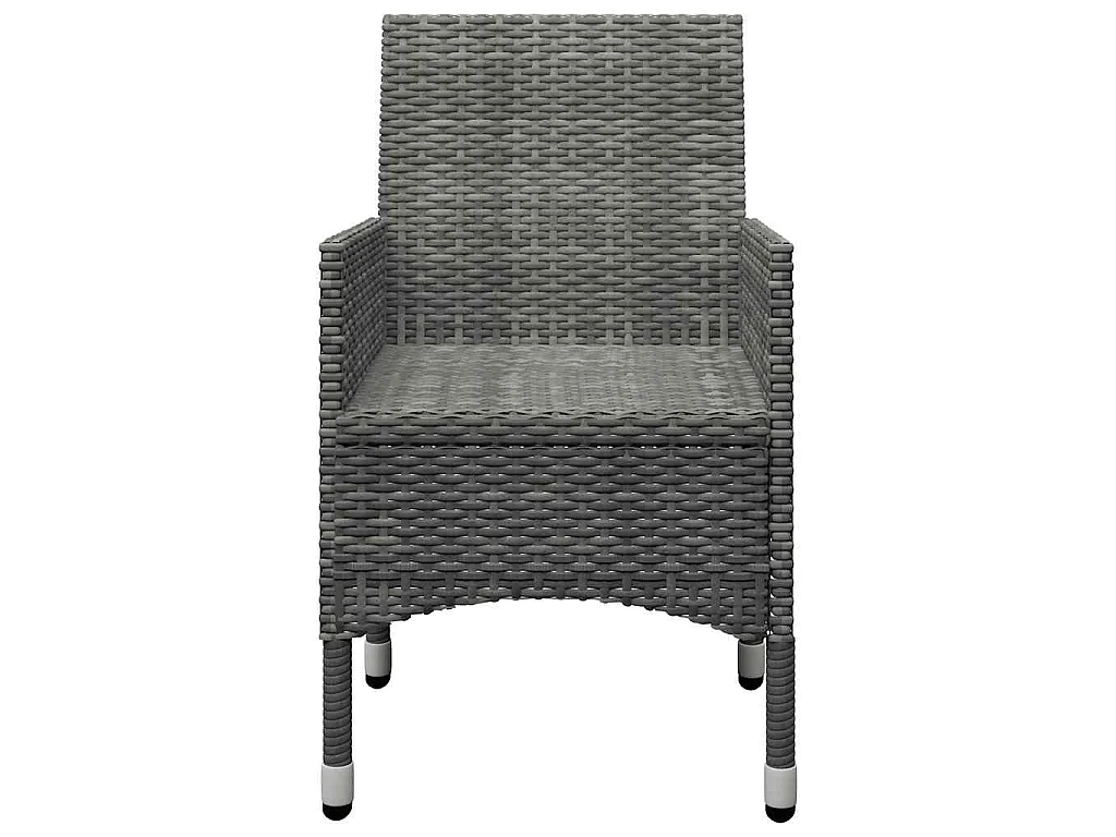 Ensemble à manger de jardin 5 pcs Gris