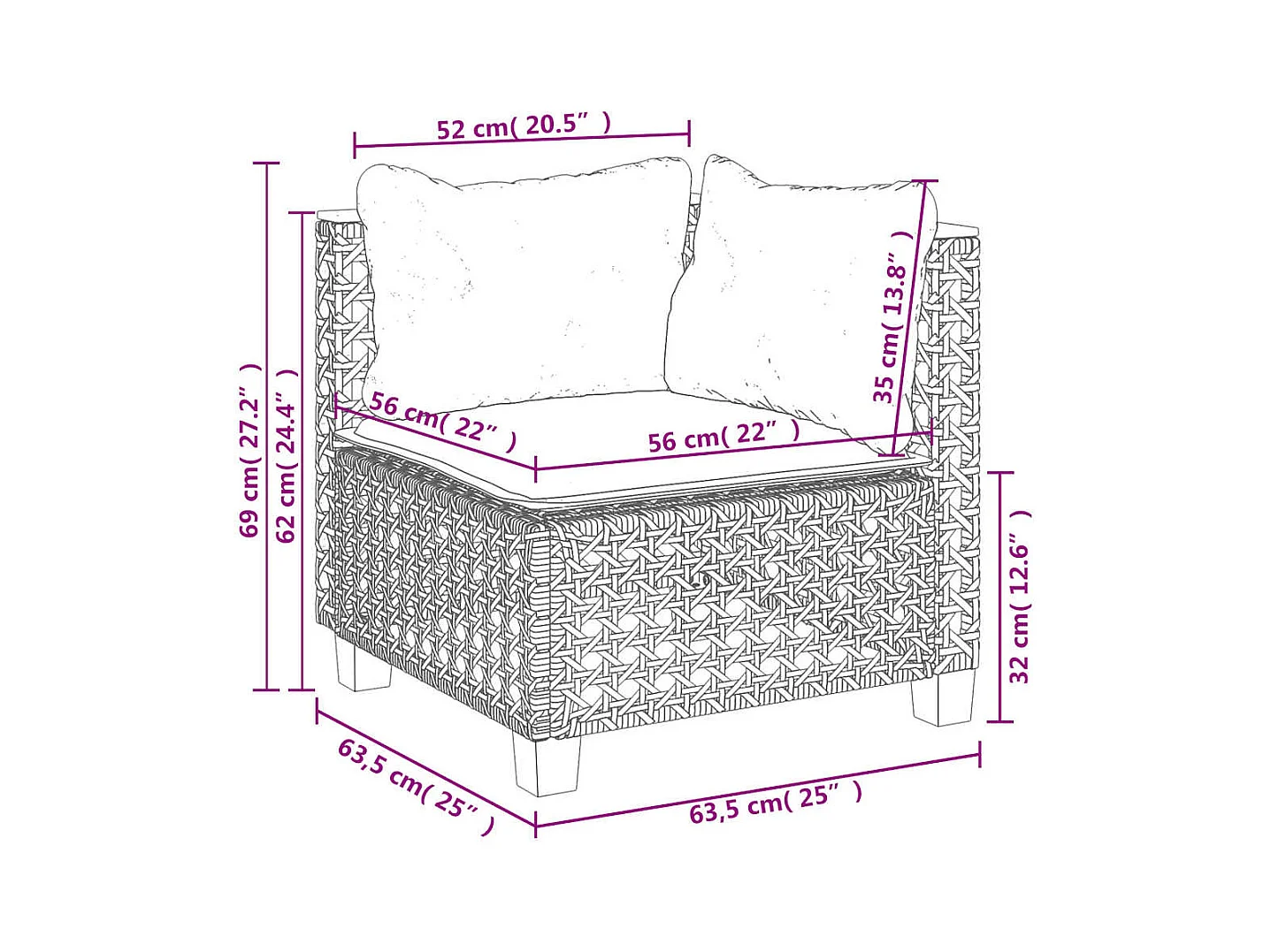 Salon de jardin avec coussins 6 pcs beige résine tressée