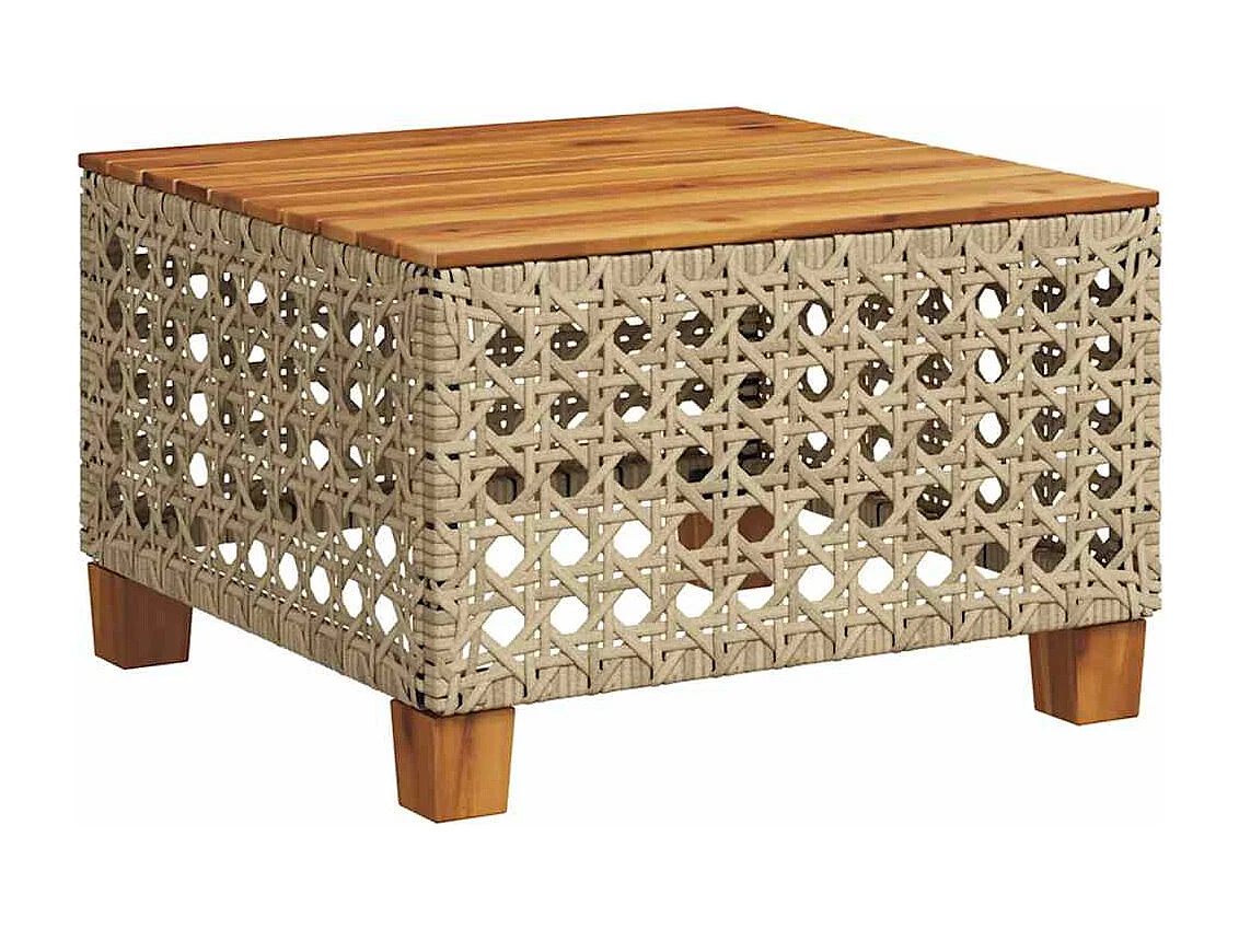 Salon de jardin avec coussins 6 pcs beige résine tressée