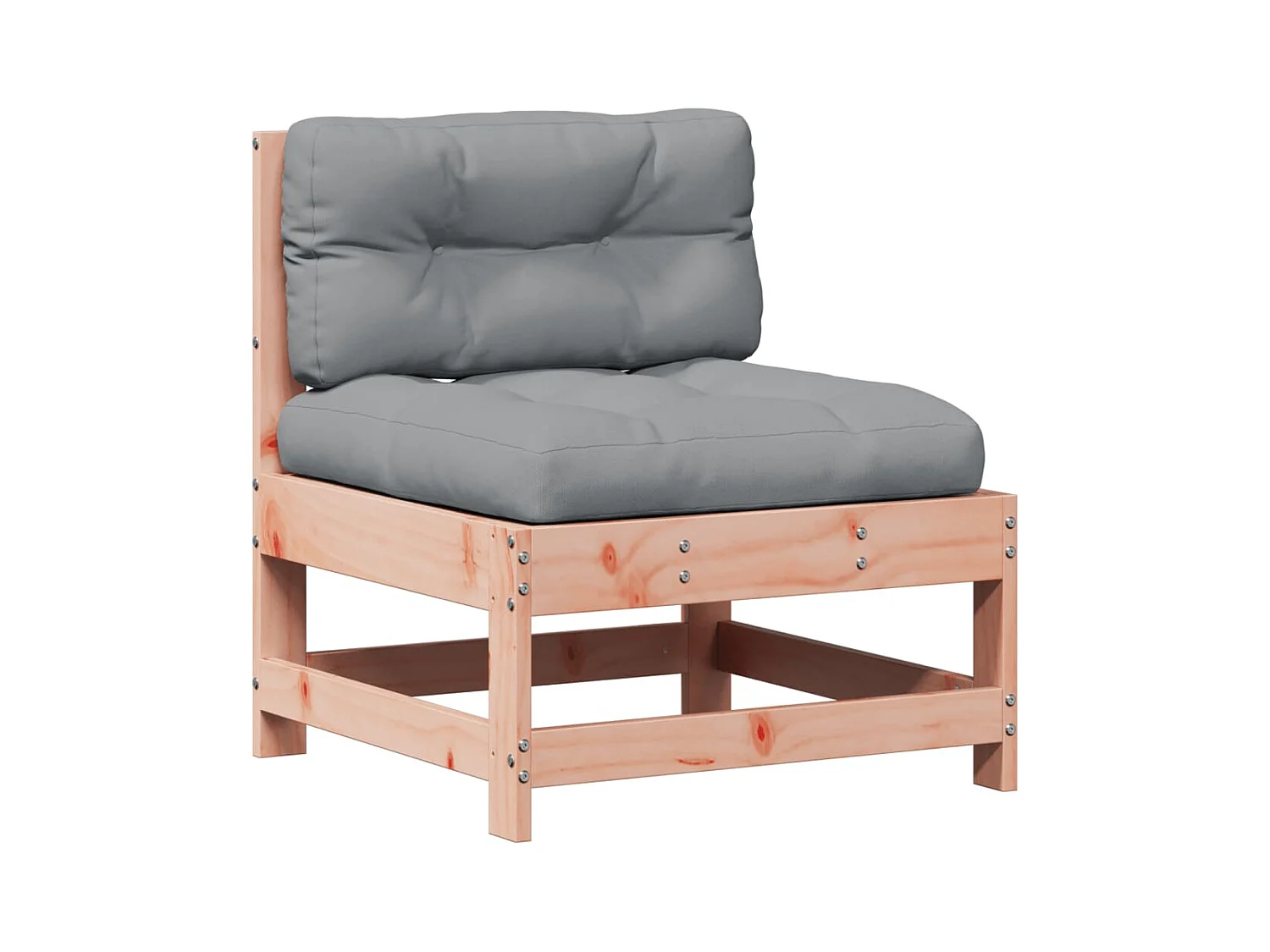 5 pcs conj. lounge jardim com almofadões madeira douglas maciça