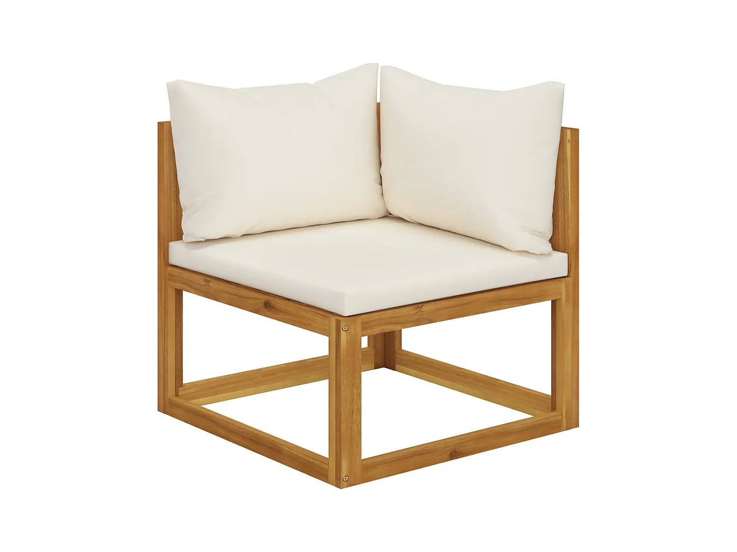 Set muebles de jardín 6 pzas con cojines madera maciza acacia